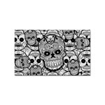 Sugar Skulls   Black And White Sticker (Rectangular)