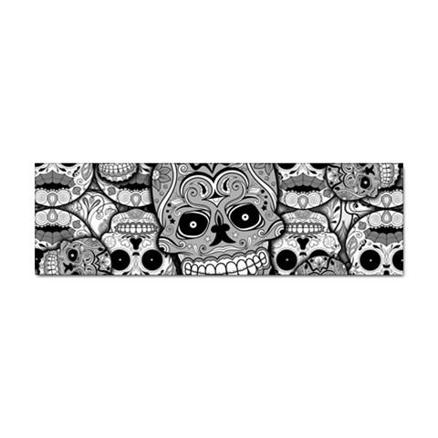 Sugar Skulls   Black And White Sticker (Bumper) from ArtsNow.com Front