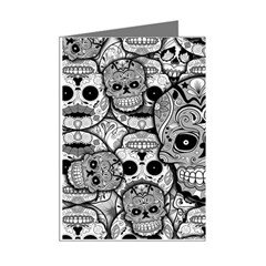 Sugar Skulls   Black And White Mini Greeting Cards (Pkg of 8) from ArtsNow.com Right