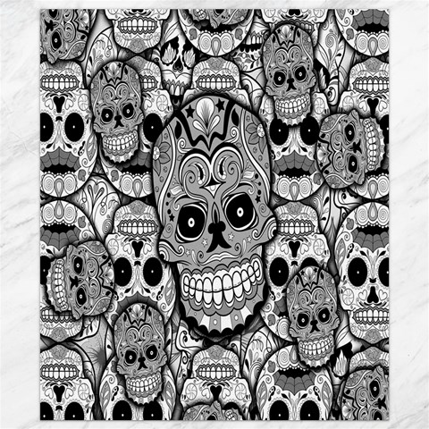 Sugar Skulls   Black And White Canvas 8  x 10  from ArtsNow.com 8.15 x9.66  Canvas - 1