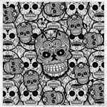 Sugar Skulls   Black And White Canvas 12  x 12 