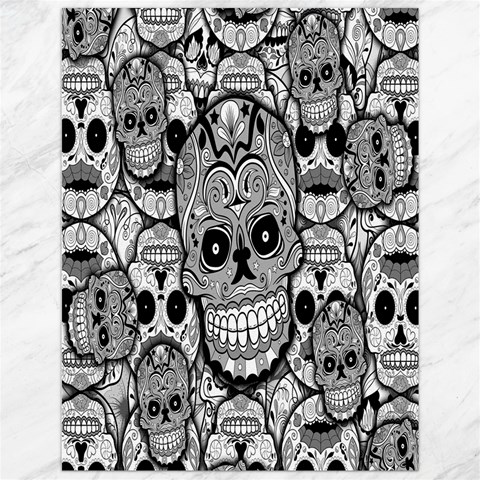 Sugar Skulls   Black And White Canvas 12  x 16  from ArtsNow.com 11.86 x15.41  Canvas - 1