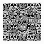 Sugar Skulls   Black And White Glasses Cloth (Medium, Two Sides)