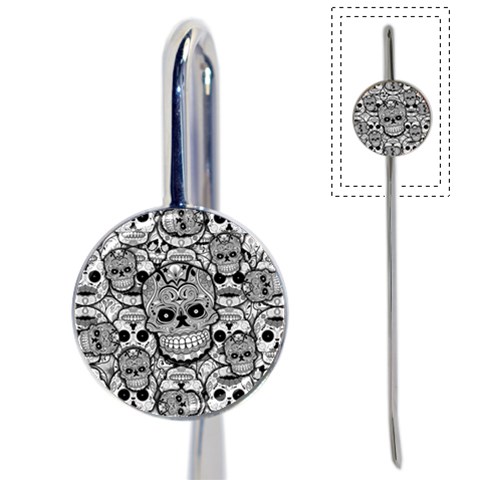 Sugar Skulls   Black And White Book Mark from ArtsNow.com Front