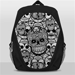 Sugar Skulls   Black And White Backpack Bag