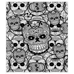 Sugar Skulls   Black And White Drawstring Pouch (Small) from ArtsNow.com Front