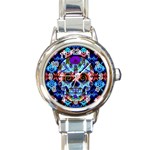 Sugar Skulls   Hypno Round Italian Charm Watch