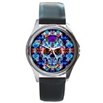 Sugar Skulls   Hypno Round Metal Watch