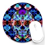 Sugar Skulls   Hypno Round Mousepad