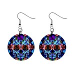 Sugar Skulls   Hypno 1  Button Earrings