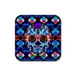 Sugar Skulls   Hypno Rubber Square Coaster (4 pack)