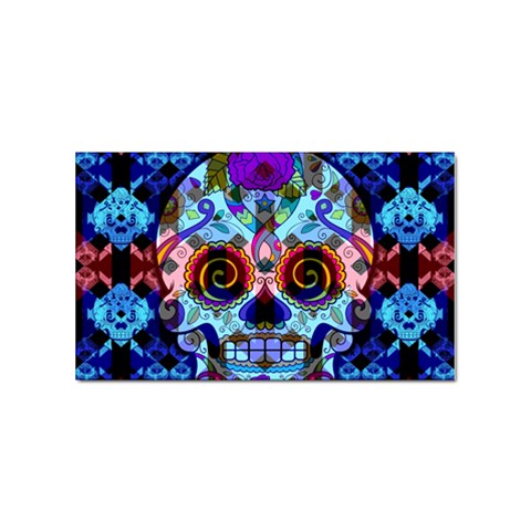Sugar Skulls   Hypno Sticker Rectangular (100 pack) from ArtsNow.com Front