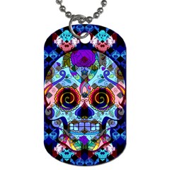 Sugar Skulls   Hypno Dog Tag (Two Sides) from ArtsNow.com Back