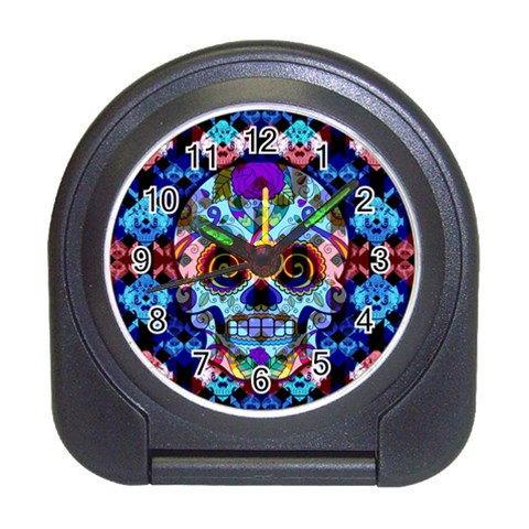 Sugar Skulls   Hypno Travel Alarm Clock from ArtsNow.com Front