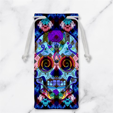 Sugar Skulls   Hypno Jewelry Bag from ArtsNow.com Front