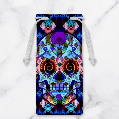 Sugar Skulls   Hypno Jewelry Bag from ArtsNow.com Back