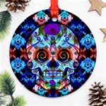 Sugar Skulls   Hypno Round Ornament (Two Sides)