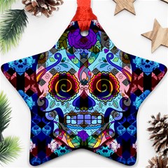 Sugar Skulls   Hypno Star Ornament (Two Sides) from ArtsNow.com Front