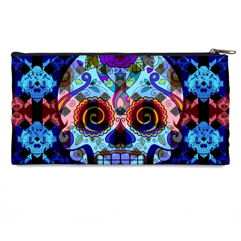 Sugar Skulls   Hypno Pencil Case from ArtsNow.com Back