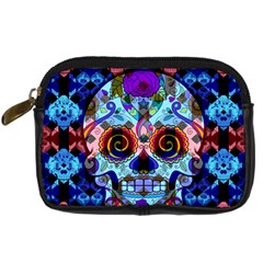 Sugar Skulls   Hypno Digital Camera Leather Case from ArtsNow.com Front
