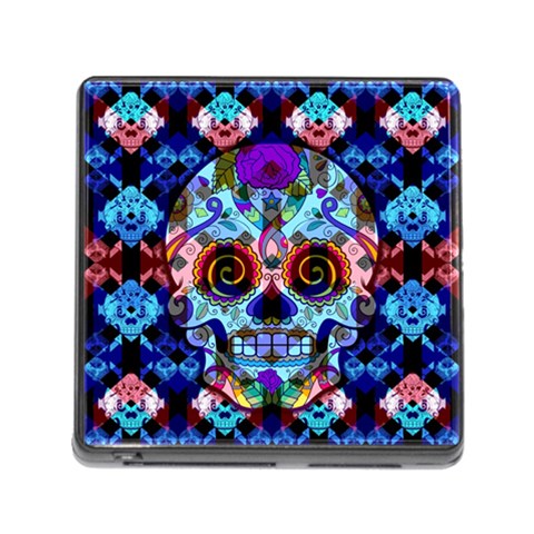 Sugar Skulls   Hypno Memory Card Reader with Storage (Square) from ArtsNow.com Front