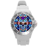 Sugar Skulls   Hypno Round Plastic Sport Watch Large