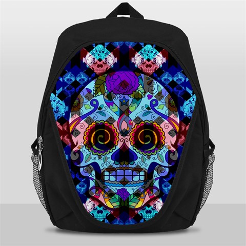 Sugar Skulls   Hypno Backpack Bag from ArtsNow.com Front