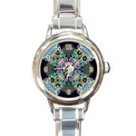 Sugar Skulls   Spiral Round Italian Charm Watch