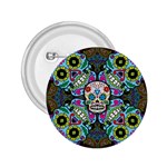 Sugar Skulls   Spiral 2.25  Button