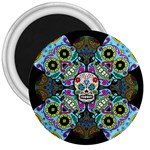 Sugar Skulls   Spiral 3  Magnet