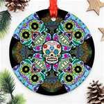 Sugar Skulls   Spiral Ornament (Round)