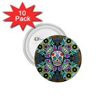 Sugar Skulls   Spiral 1.75  Button (10 pack) 