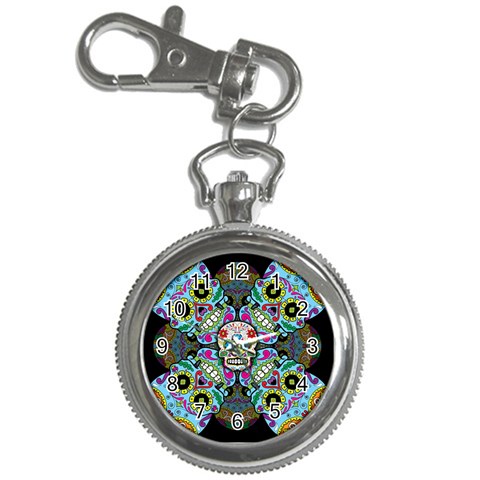 Sugar Skulls   Spiral Key Chain Watch from ArtsNow.com Front