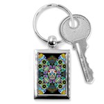 Sugar Skulls   Spiral Key Chain (Rectangle)