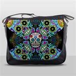 Sugar Skulls   Spiral Messenger Bag
