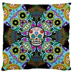 Sugar Skulls   Spiral Large Cushion Case (Two Sides)