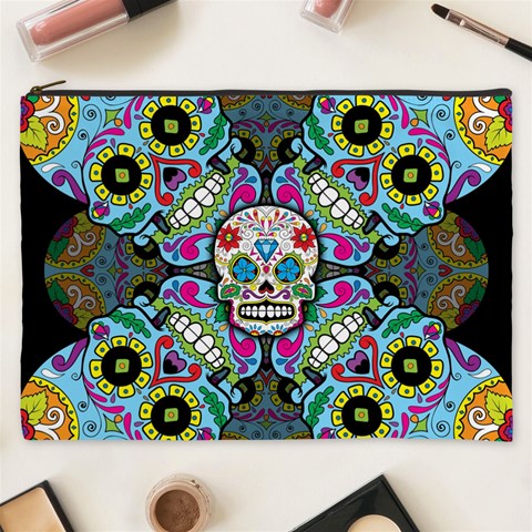 Sugar Skulls   Spiral Cosmetic Bag (XXXL) from ArtsNow.com Front