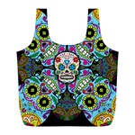 Sugar Skulls   Spiral Full Print Recycle Bag (L)