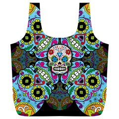 Sugar Skulls   Spiral Full Print Recycle Bag (XL) from ArtsNow.com Front