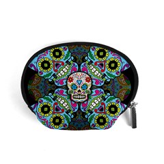 Sugar Skulls   Spiral Accessory Pouch (Small) from ArtsNow.com Front