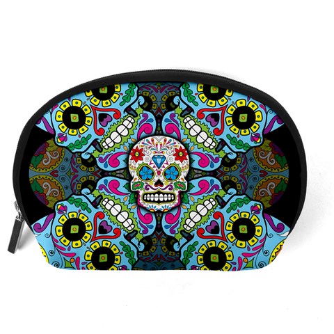 Sugar Skulls   Spiral Accessory Pouch (Large) from ArtsNow.com Back