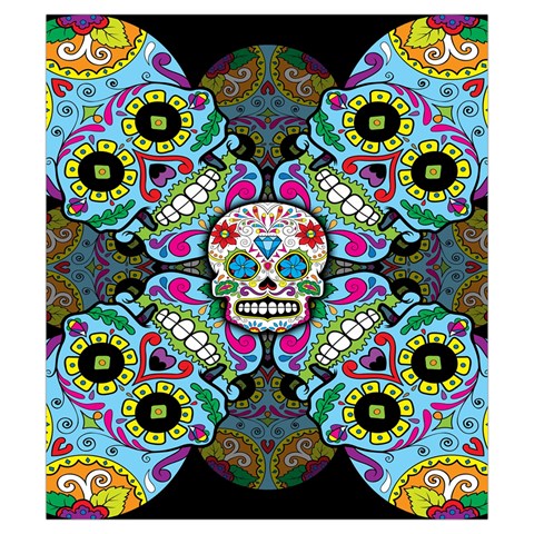 Sugar Skulls   Spiral Drawstring Pouch (Small) from ArtsNow.com Front