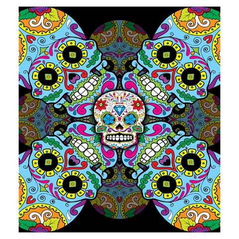 Sugar Skulls   Spiral Drawstring Pouch (Medium) from ArtsNow.com Front