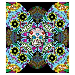 Sugar Skulls   Spiral Drawstring Pouch (Medium) from ArtsNow.com Front