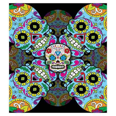 Sugar Skulls   Spiral Drawstring Pouch (Medium) from ArtsNow.com Back