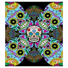 Sugar Skulls   Spiral Drawstring Pouch (Medium) from ArtsNow.com Back
