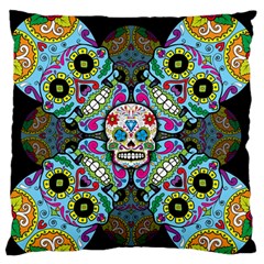 Sugar Skulls   Spiral Standard Flano Cushion Case (Two Sides) from ArtsNow.com Front