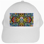 Sugar Skulls   Patterned White Cap