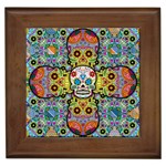 Sugar Skulls   Patterned Framed Tile