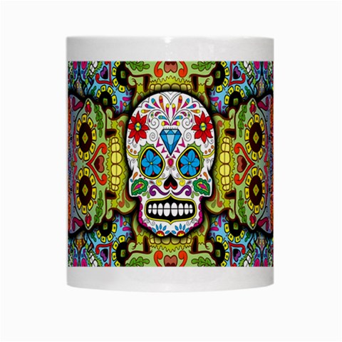 Sugar Skulls   Patterned White Mug from ArtsNow.com Center